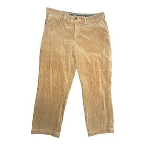 Polo Ralph Lauren Preston Pant Tan Corduroy Men Sz 40 32 Pleated Classic Fit